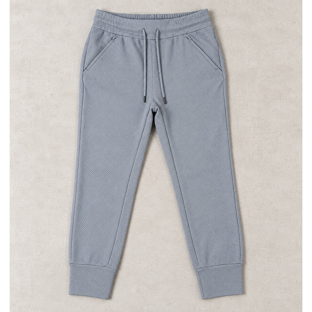 7Diamonds Restoration Light Blue Grey Quilted Textured Jogger Pants Mens L